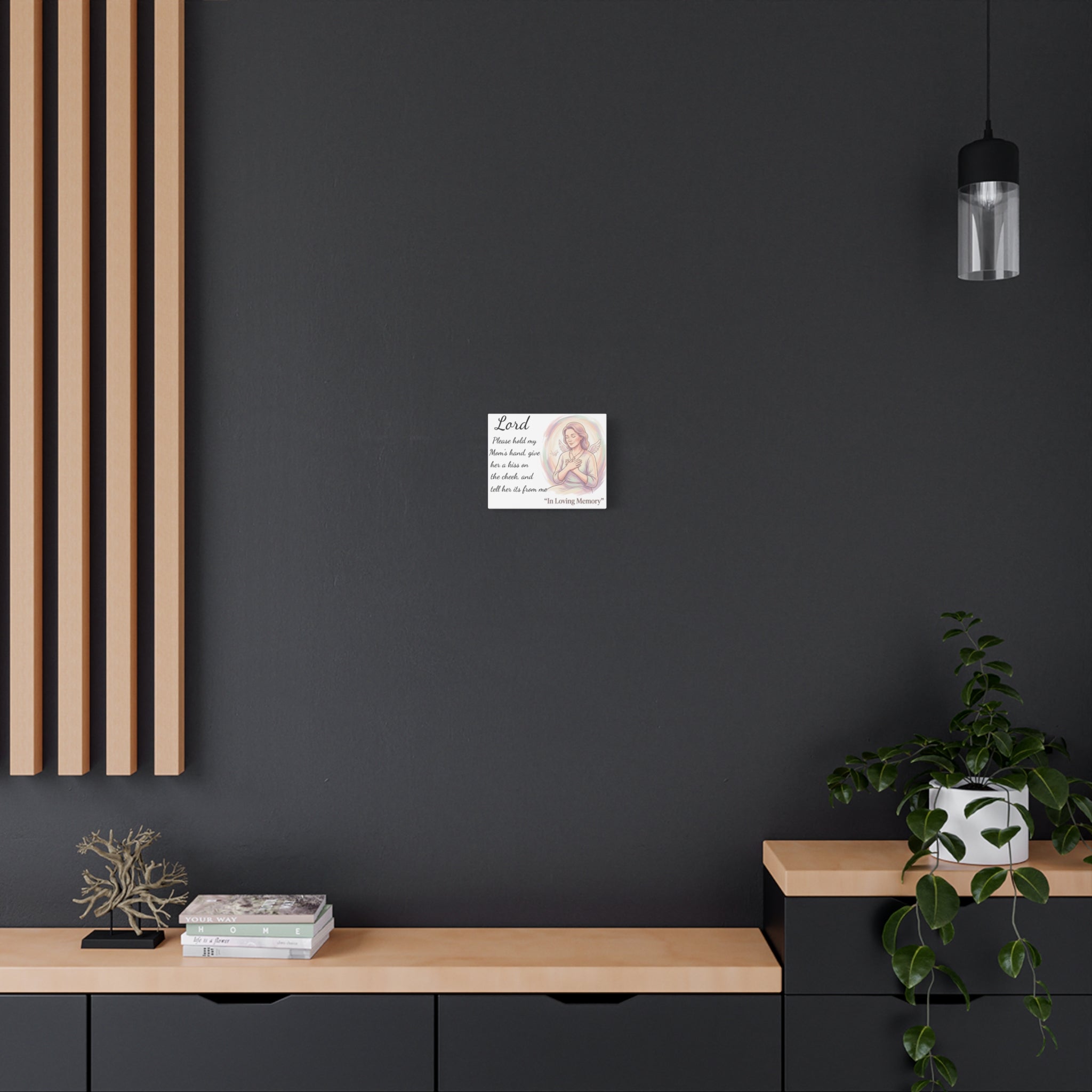 Memorial Angel Matte Canvas Wall Art - "In Loving Memory"