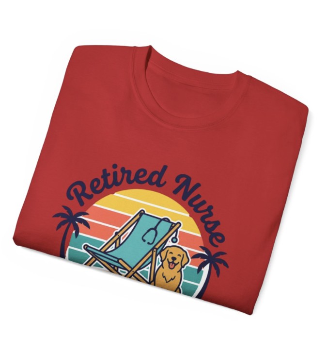 Retired Nurse Beach T-shirt, Living My Best Dog and Beach Life Tee